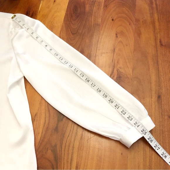 SUZY Vintage Minimalist silky White Oversized button down blouse shirt. XXL - Picture 10 of 14